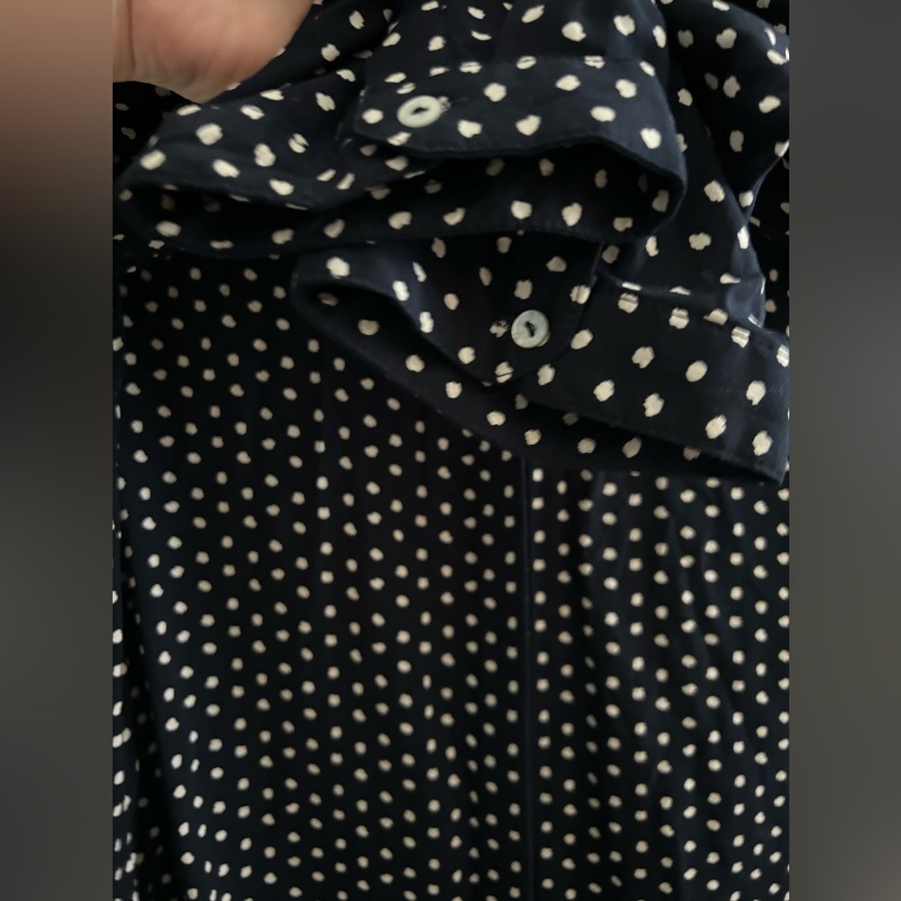 Zara Basic Medium Hidden Button Button-Up Blouse … - image 3